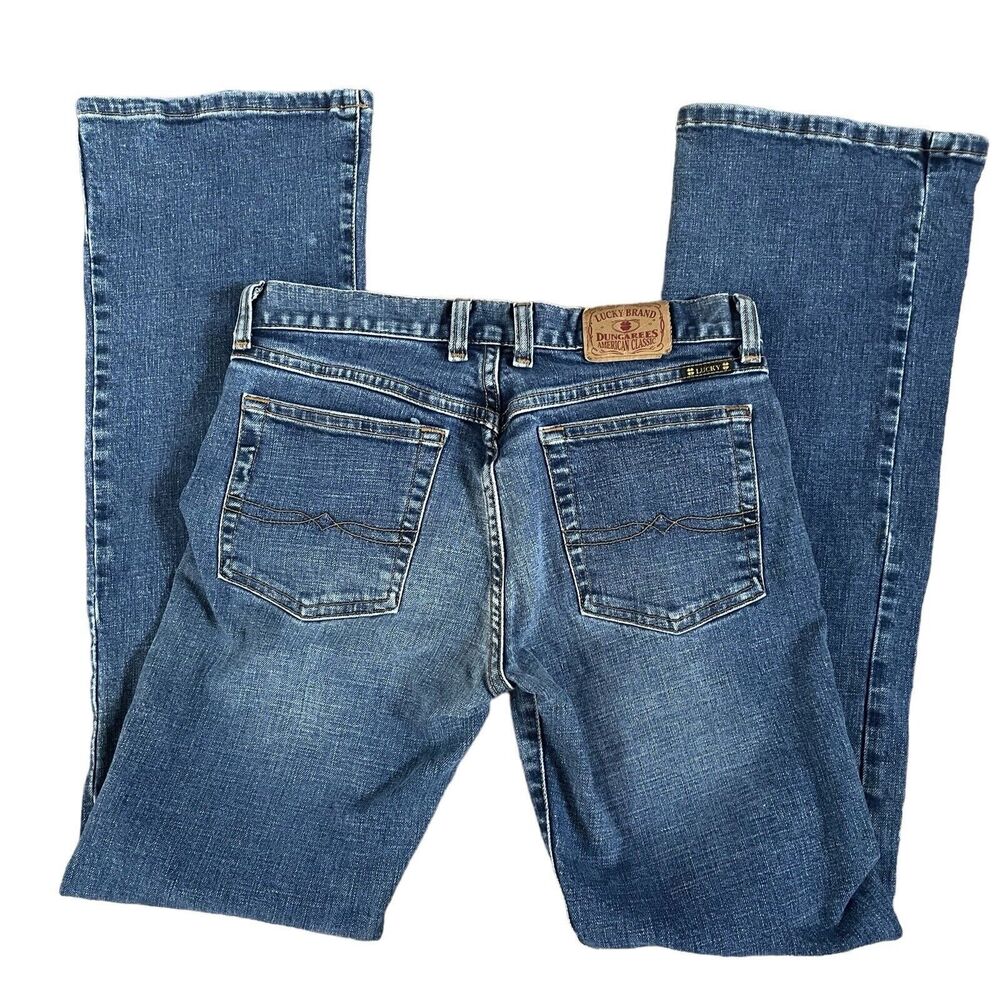 Vtg Lucky Brand Dungarees Jeans Women 6/28 made in USA boot flare Gene Montesano - Picture 3 of 7